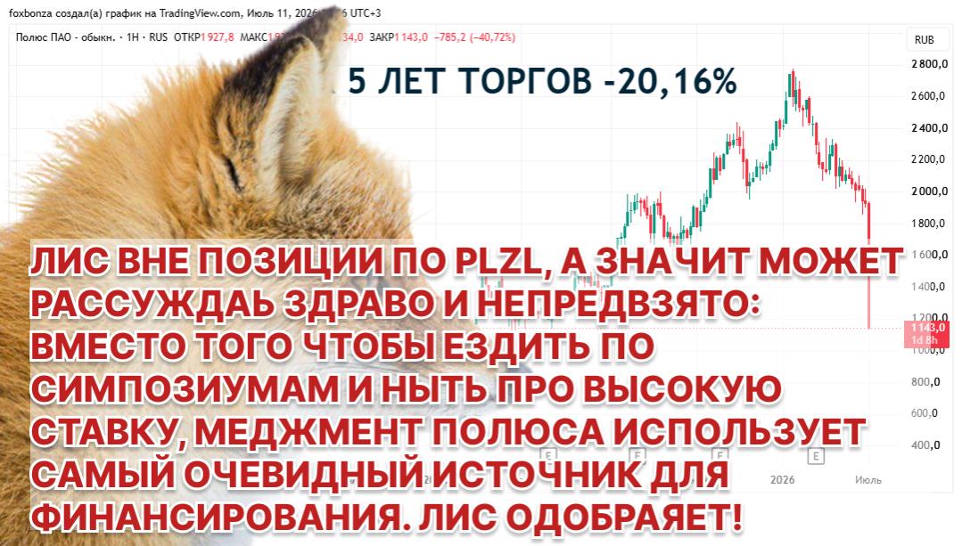 Совет директоров «Полюса» поддержал рекомендацию менеджмента по отказу от дивидендов до 2030 года